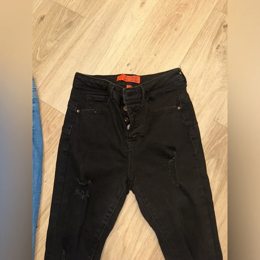 Blue and Black Women's Jeans size 1 - Picture 4 of 10